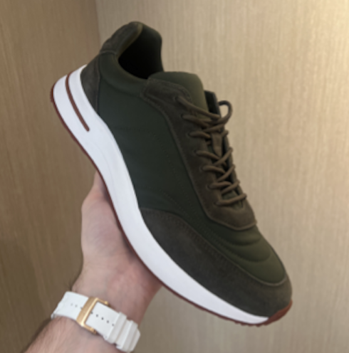 Loro Piana Weekend Walk Olive Sneaker