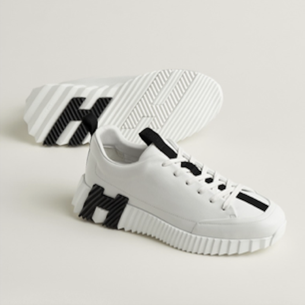 Hermès Bouncing White and Blue Sneaker