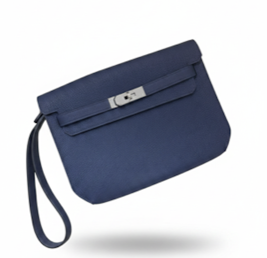 Hermès Sac à Dépêches Blue Togo