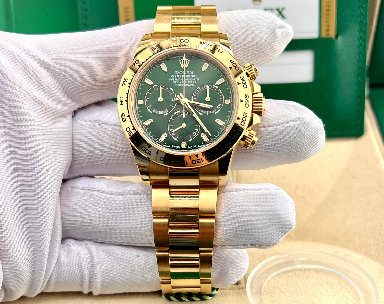 Rolex Daytona Green Dial Full Set Italy 116508 2020